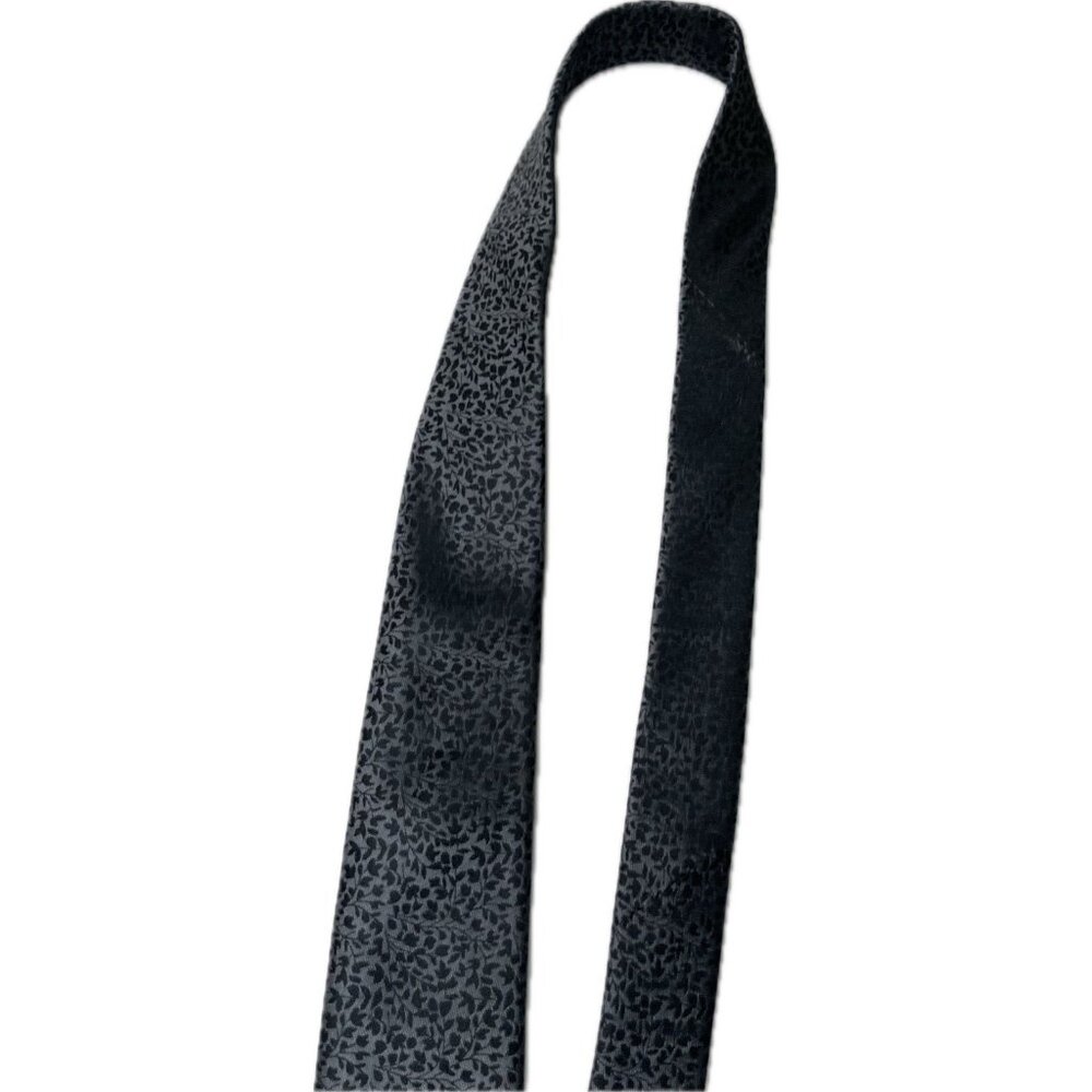 Ted Baker 100% Silk Floral Tie Black Gray Narrow W: 2.8” L:59” - Picture 8 of 9